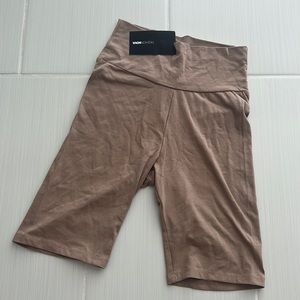 Cotton biker shorts with band